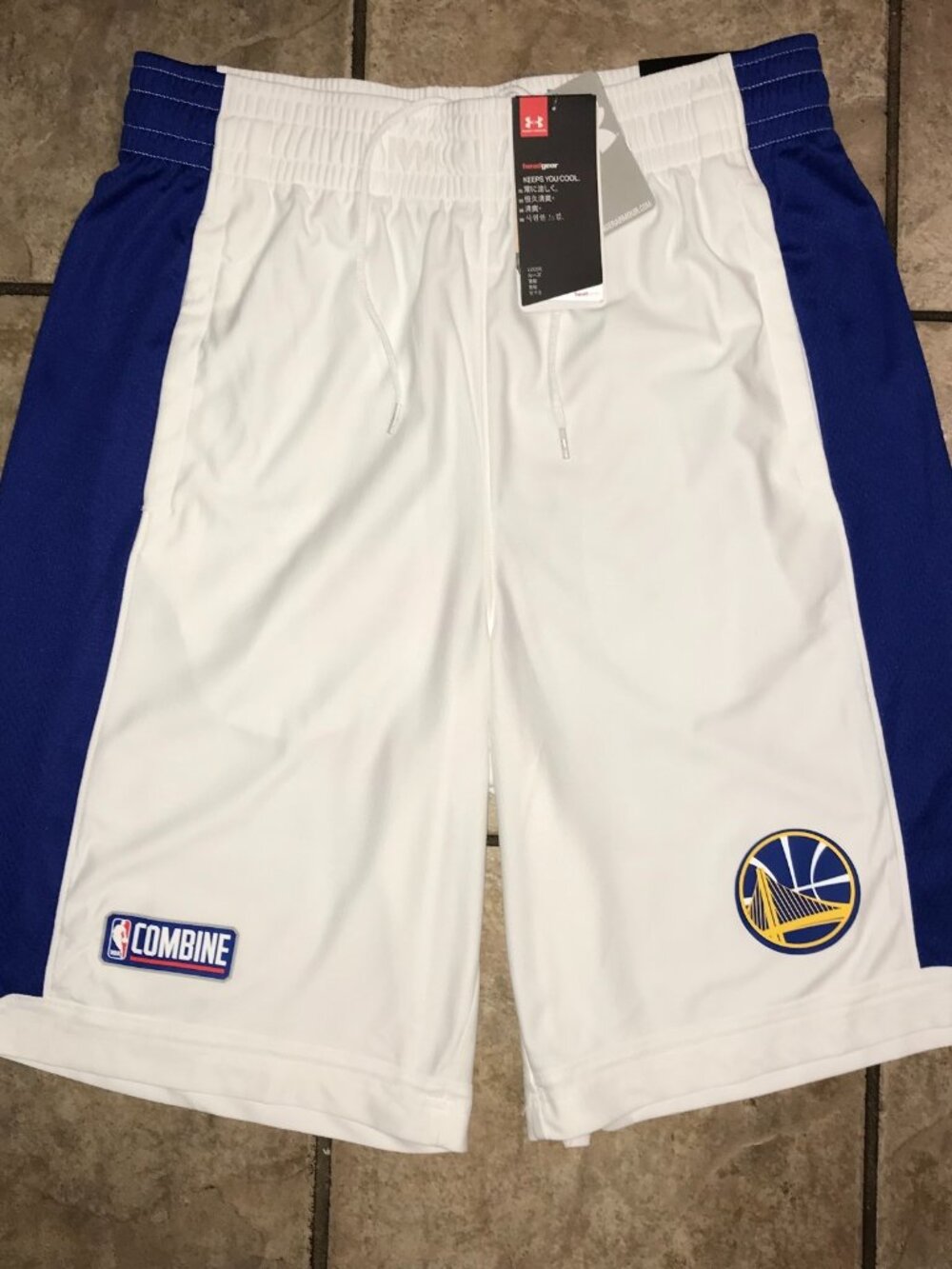 Under Armour Combine Golden State Warriors Player Issued Shorts-Size XL (1301514